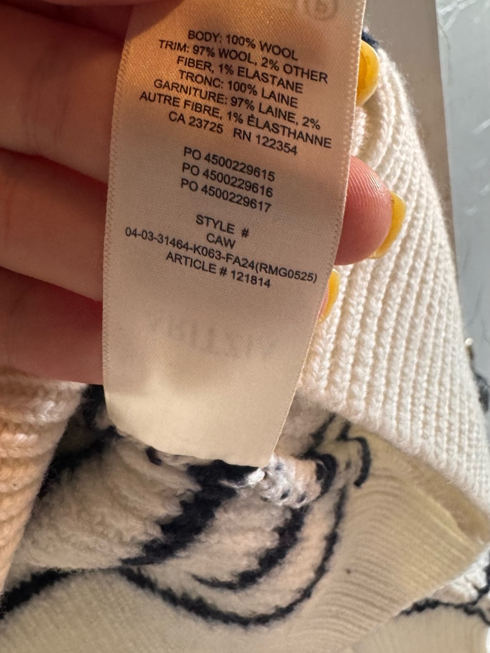 🖤 Wilfred Wool Blend Striped Cropped Sweater — Tagged M (Fits XS/S) - Picture 3 of 5